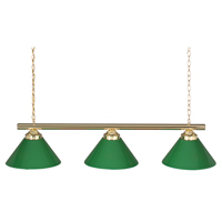 48 3-Lamp Green Shade Billiard Light