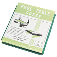 green plastic pool table cover