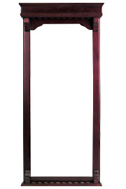 Classic Mahogany 10 Cue Wall Rack