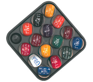 clear pool  ball set