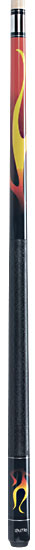 Yellow Flame 2 Piece Stiletto Cue
