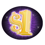 1 Dollar Denomination Plexi for Tower Light Topper